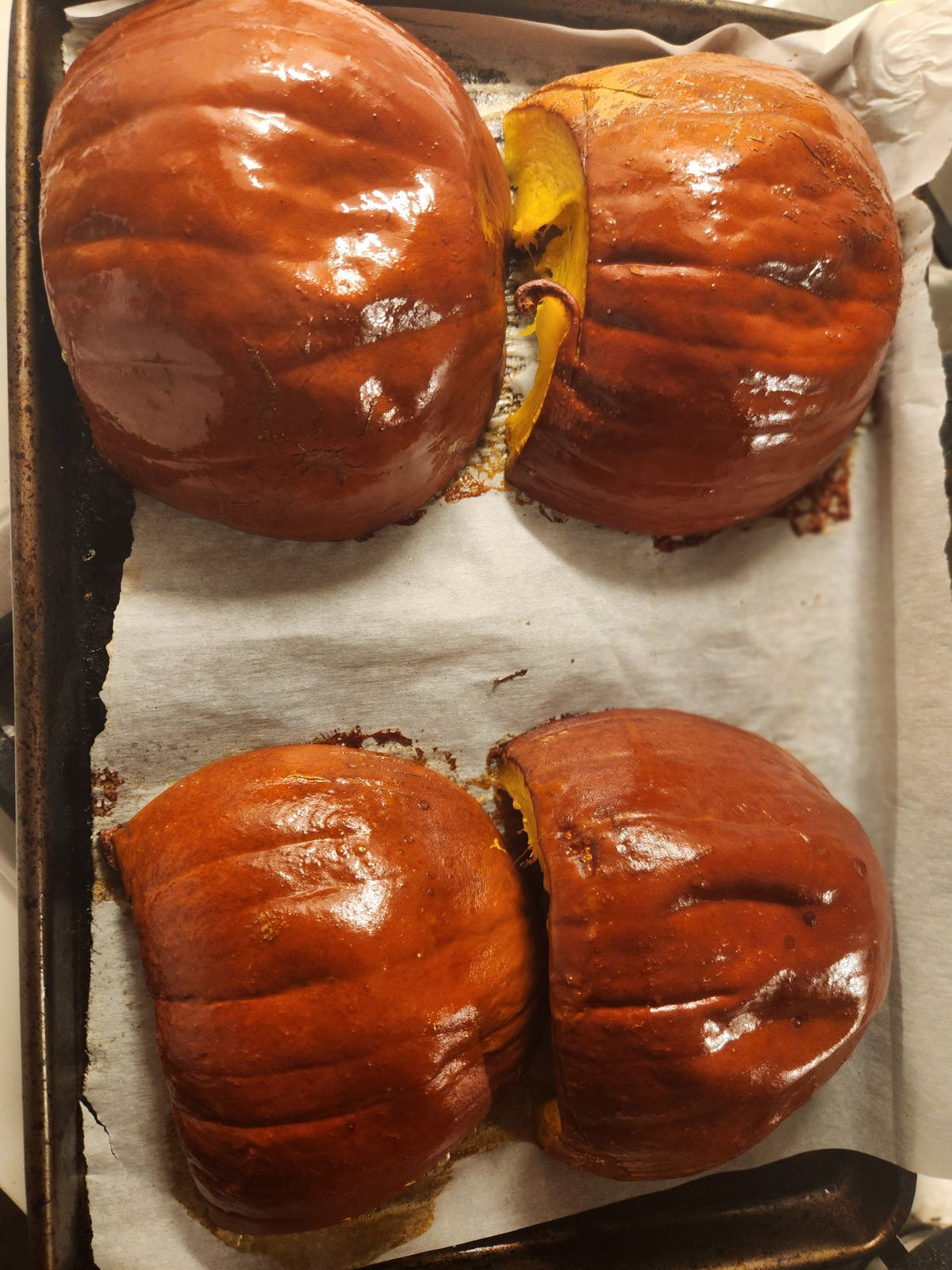 Roasted pie pumpkins